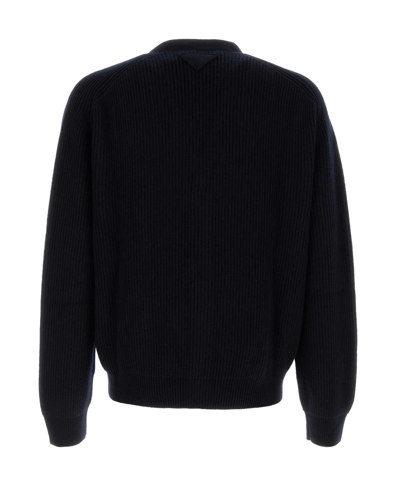 Dark Blue Cashmere Cardigan - 2