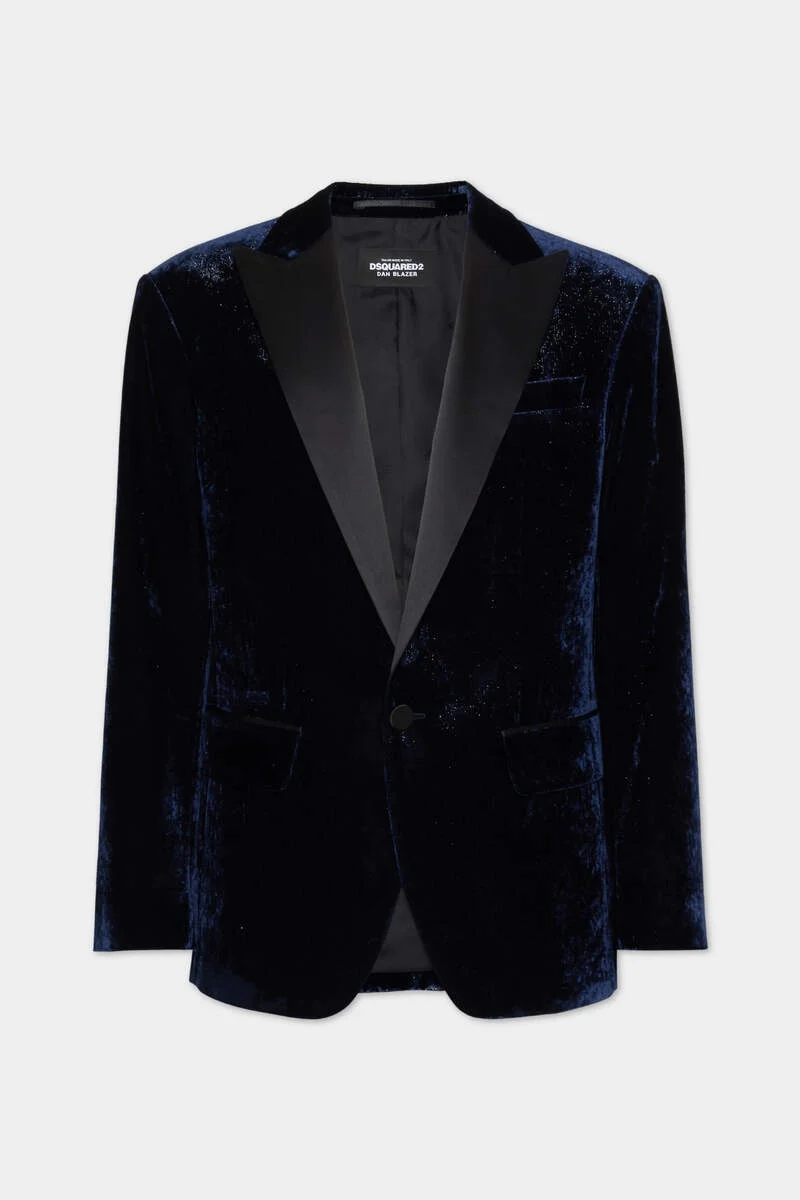 SPARKLING VELVET TUXEDO BLAZER - 1