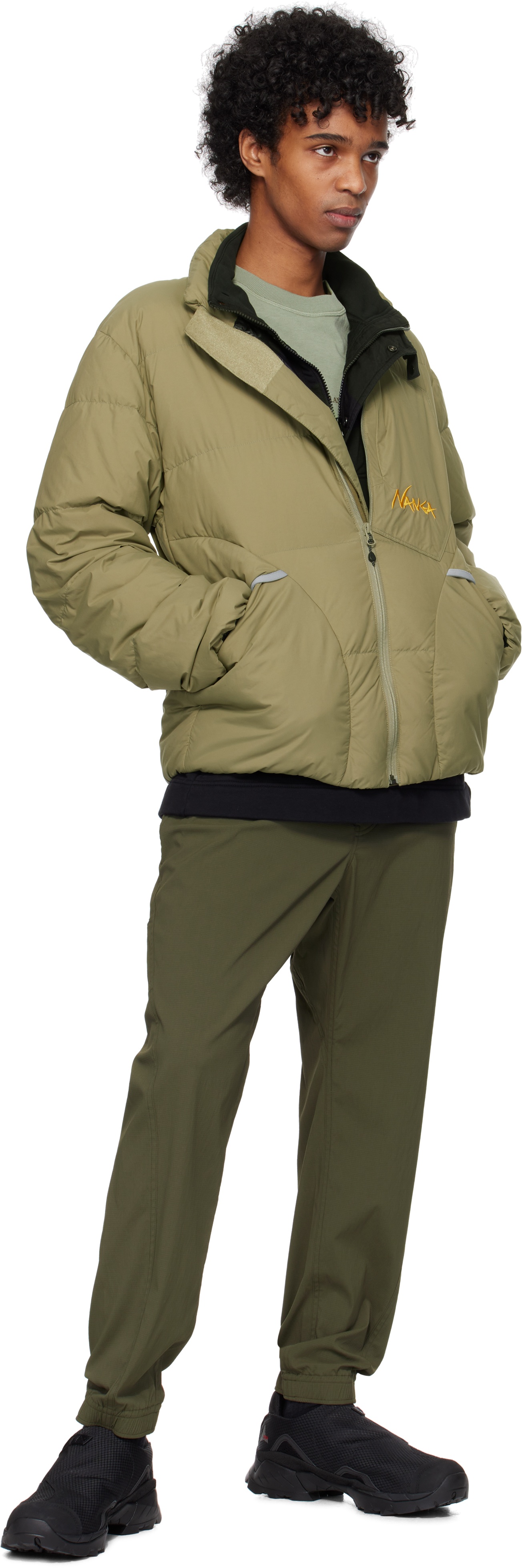 NANGA Khaki Mazeno Ridge Down Jacket | REVERSIBLE