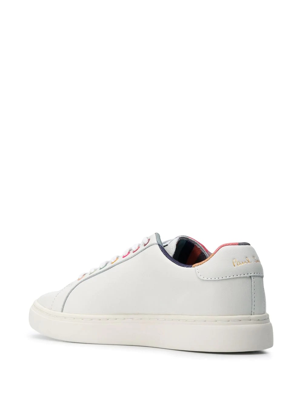 stripe lined lace-up sneakers - 3