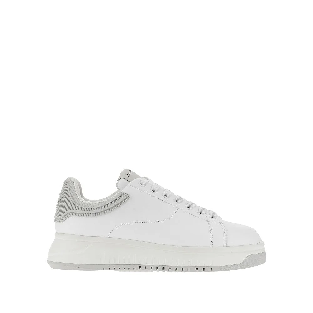 LEATHER SNEAKERS WITH EAGLE LOGO - 1