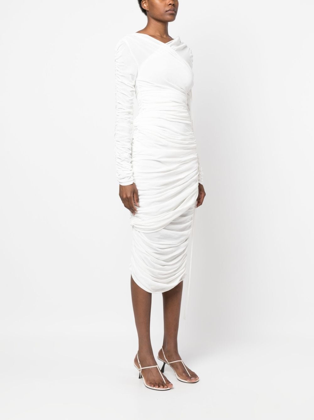 The Arabella ruched midi dress - 3