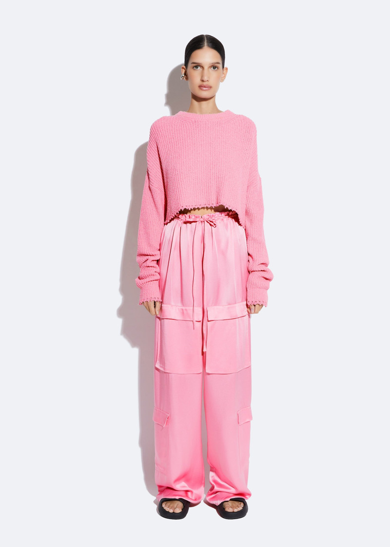 LAPOINTE Satin Drawstring Cargo Pant outlook