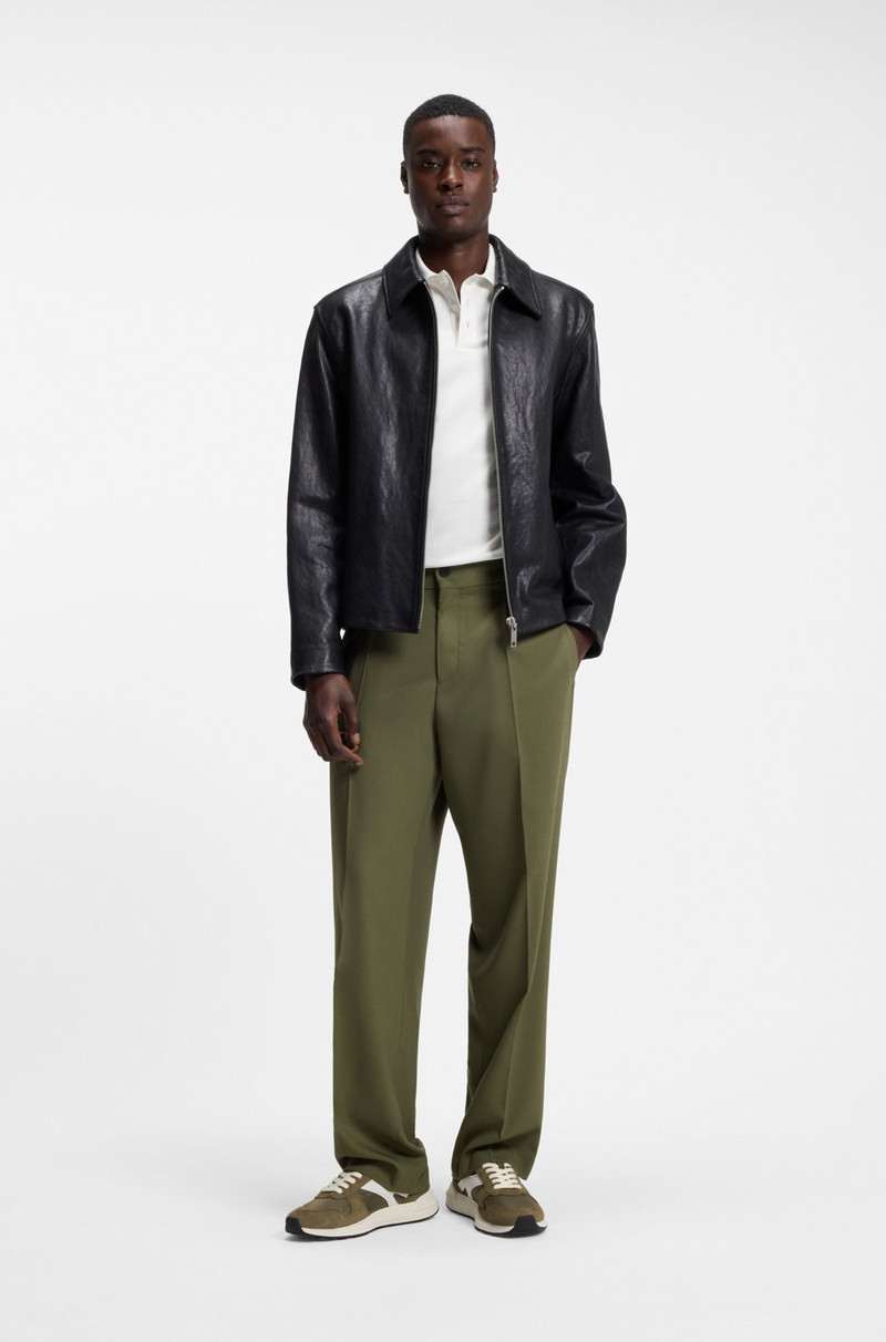 HUGO SUEDE-TRIM SNEAKERS WITH LOGO DETAILS outlook
