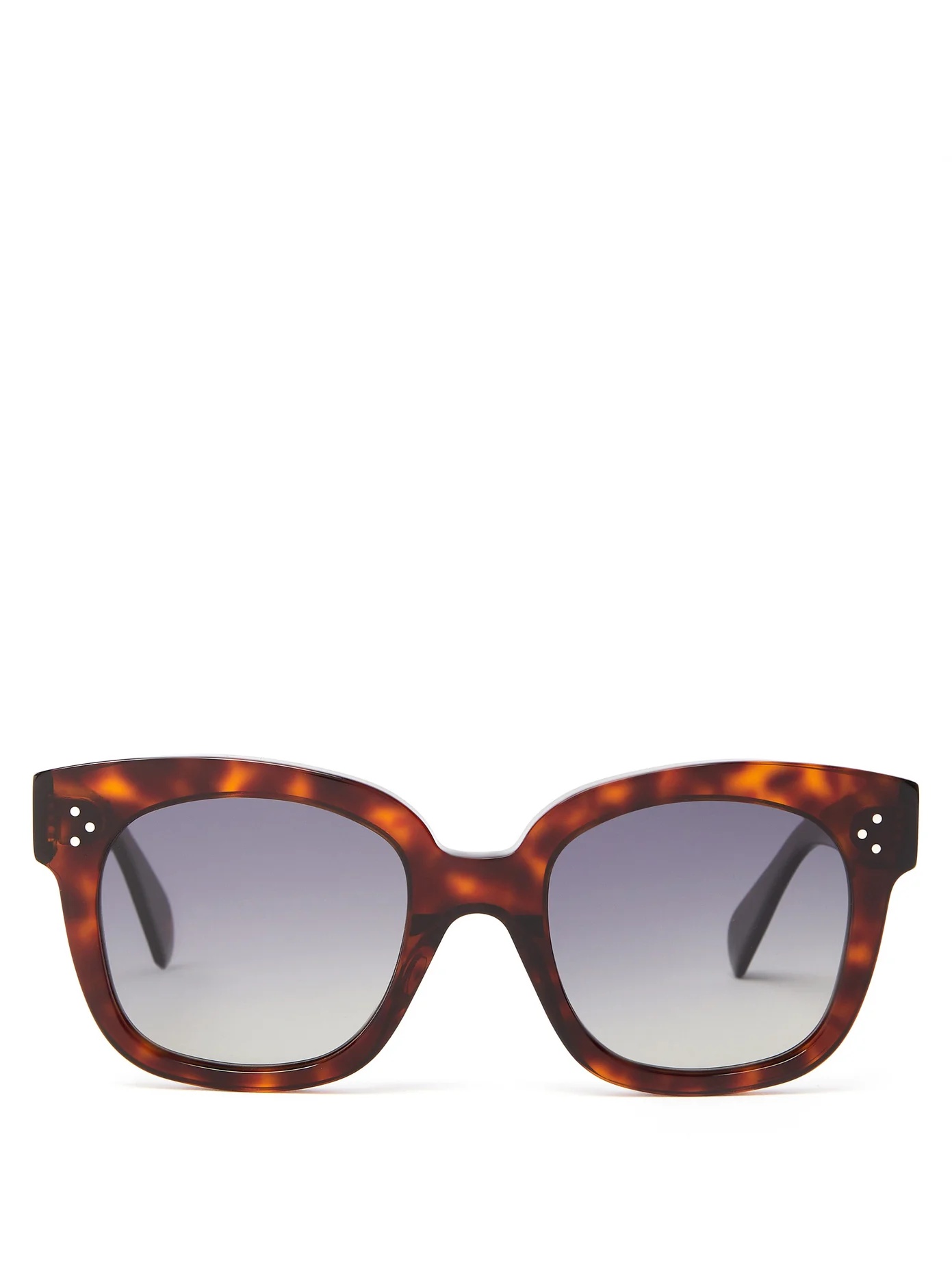 Tortoise-effect square acetate sunglasses - 1