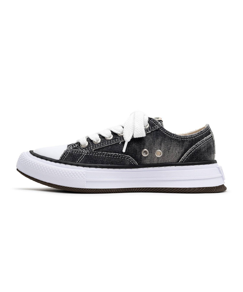 "YUCCA" OG Sole Bleach-Wash Denim Canvas Low-top Sneaker 7