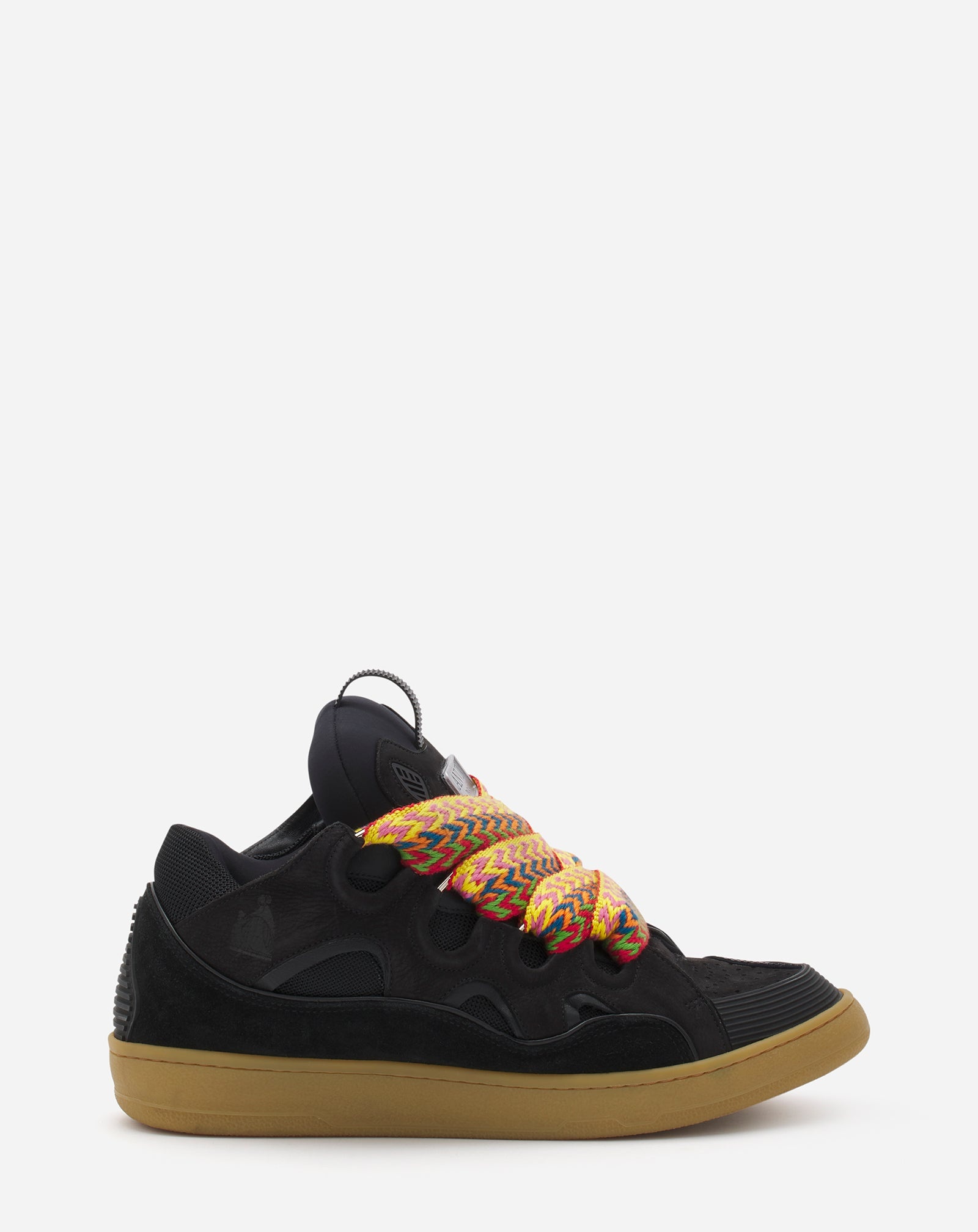 LEATHER CURB SNEAKERS - 1