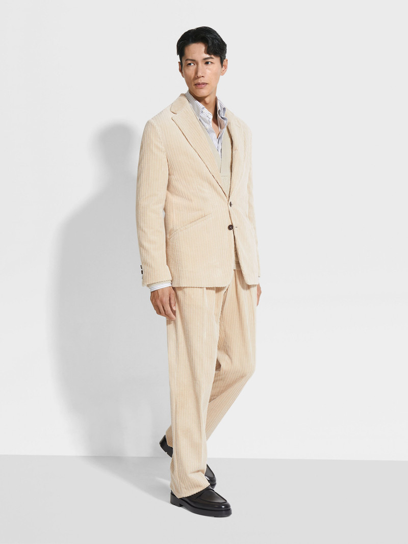 ZEGNA LIGHT BEIGE CASHCO JACKET outlook