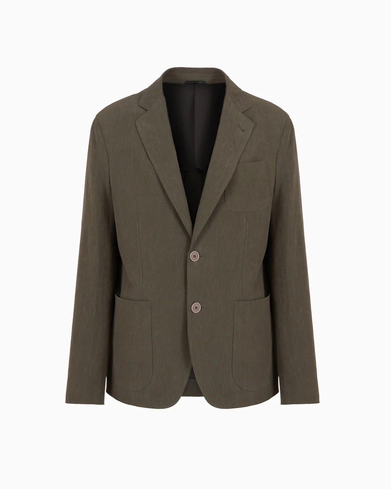 Upton line single-breasted jacket in pure linen canvas - 1