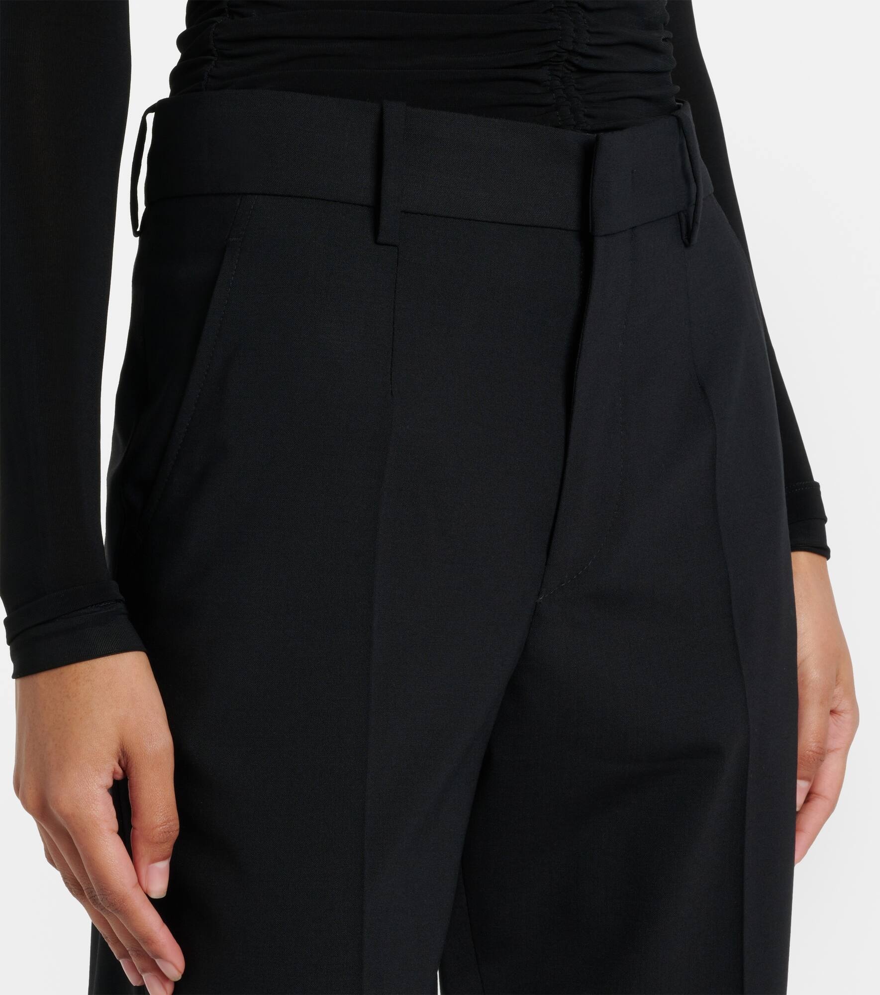 Wool-blend straight pants - 4