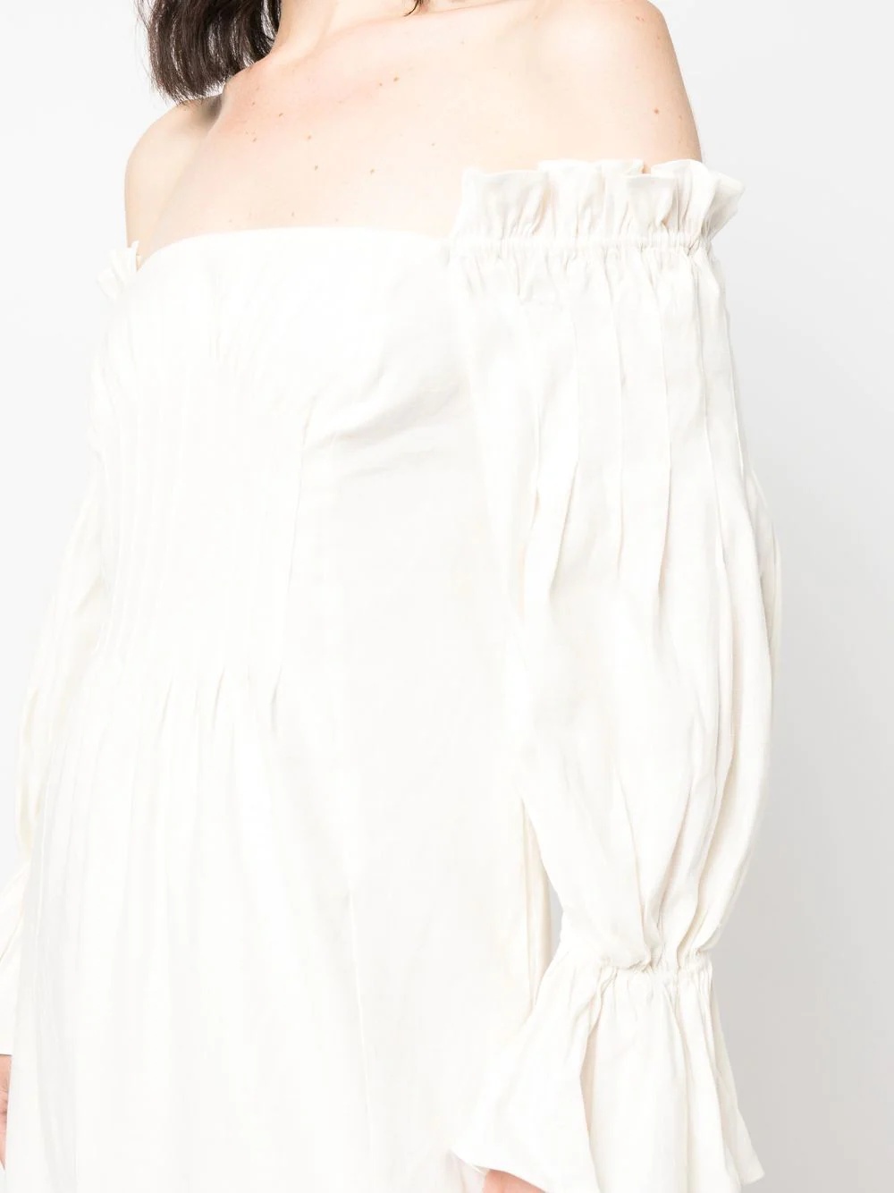cold-shoulder ruffle-sleeve dress - 5