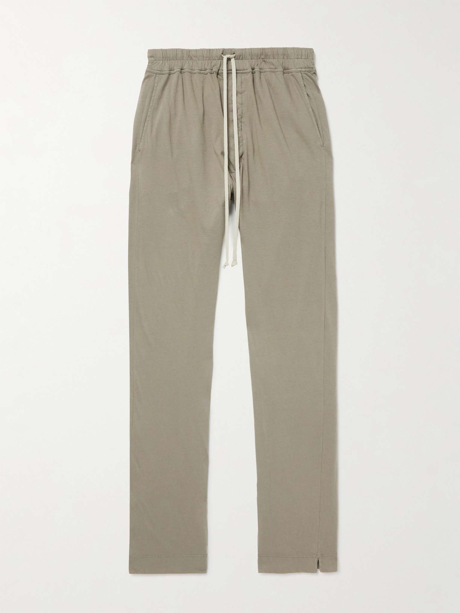 Berlin Slim-Fit Tapered Organic Cotton-Jersey Drawstring Trousers - 1