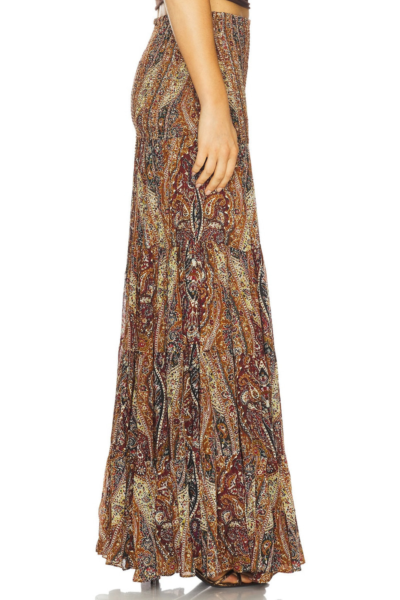 HEMANT & NANDITA Tiered Maxi Skirt outlook