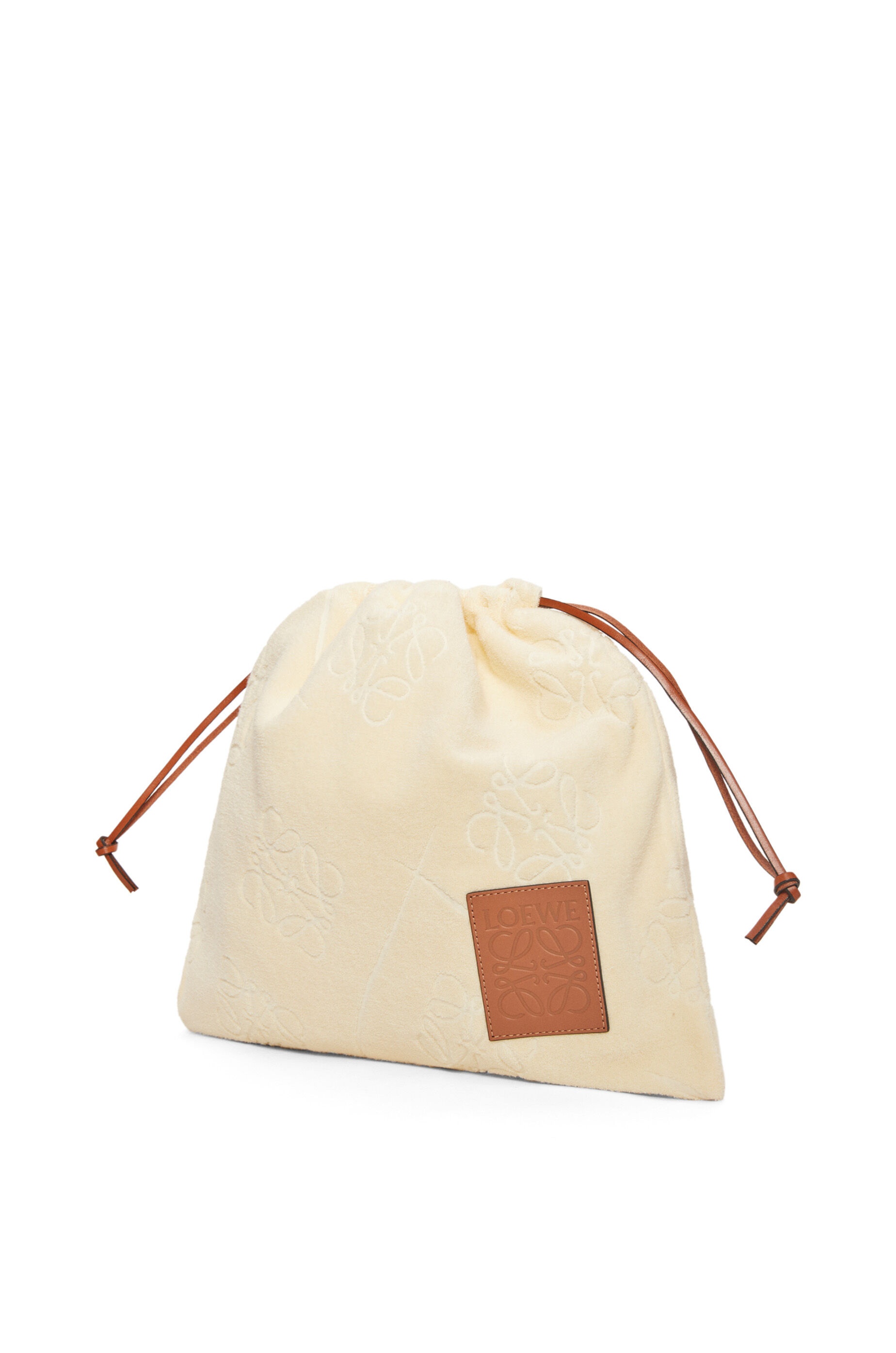 Drawstring pouch in cotton towelling - 2