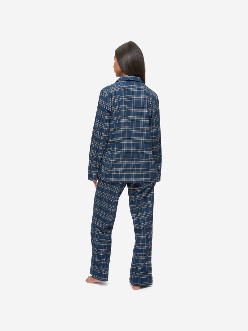Women's Pyjamas Kelburn 30 Brushed Cotton Navy - 4