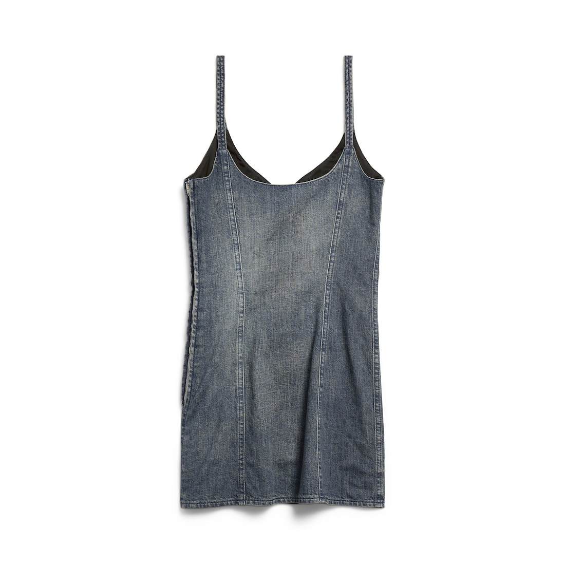 Women's Corseted Mini Dress in Blue - 6