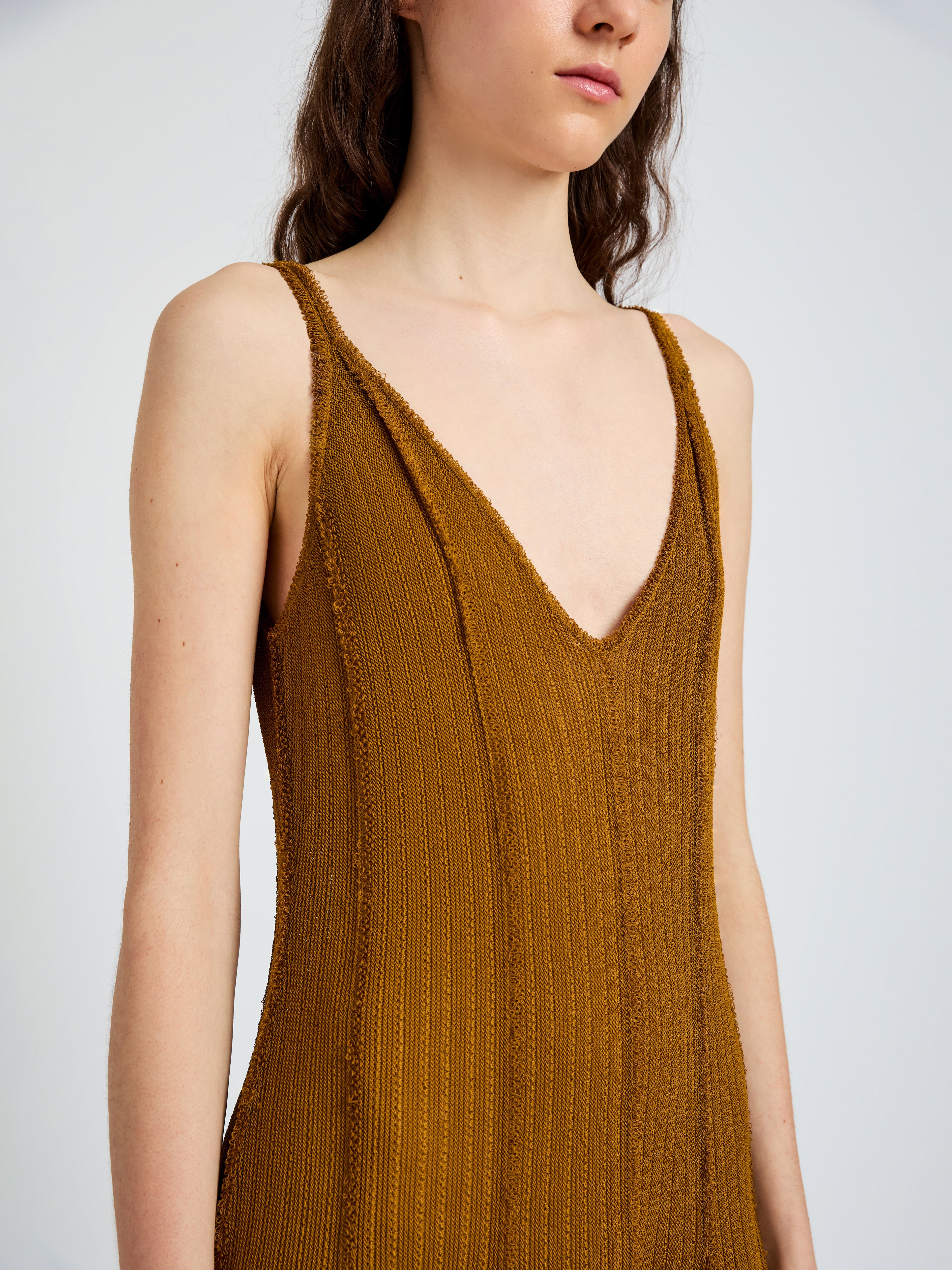 Tavia Dress in Viscose Fringe Knit - 5