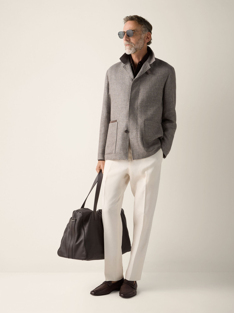 ZEGNA CASHMERE LINEN AND SILK CHORE JACKET outlook