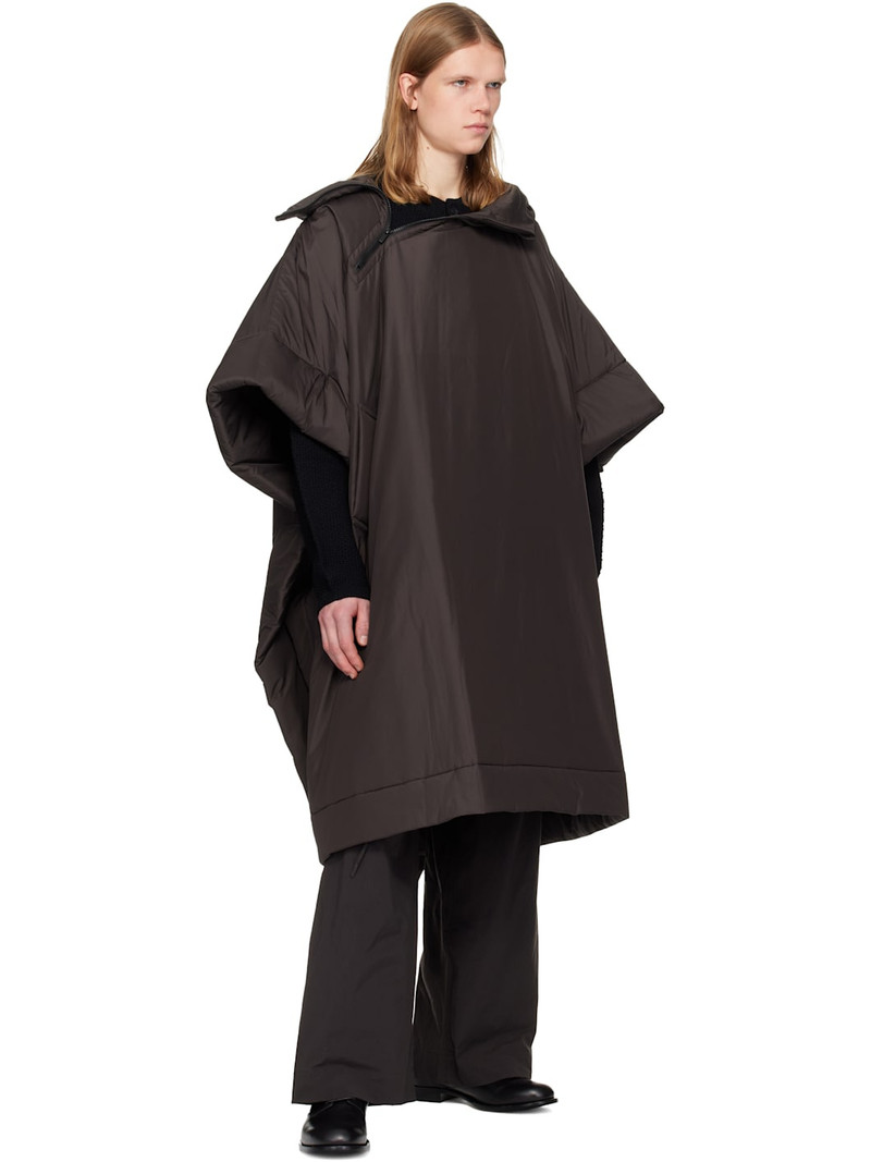 ISSEY MIYAKE Brown Duvet Coat outlook