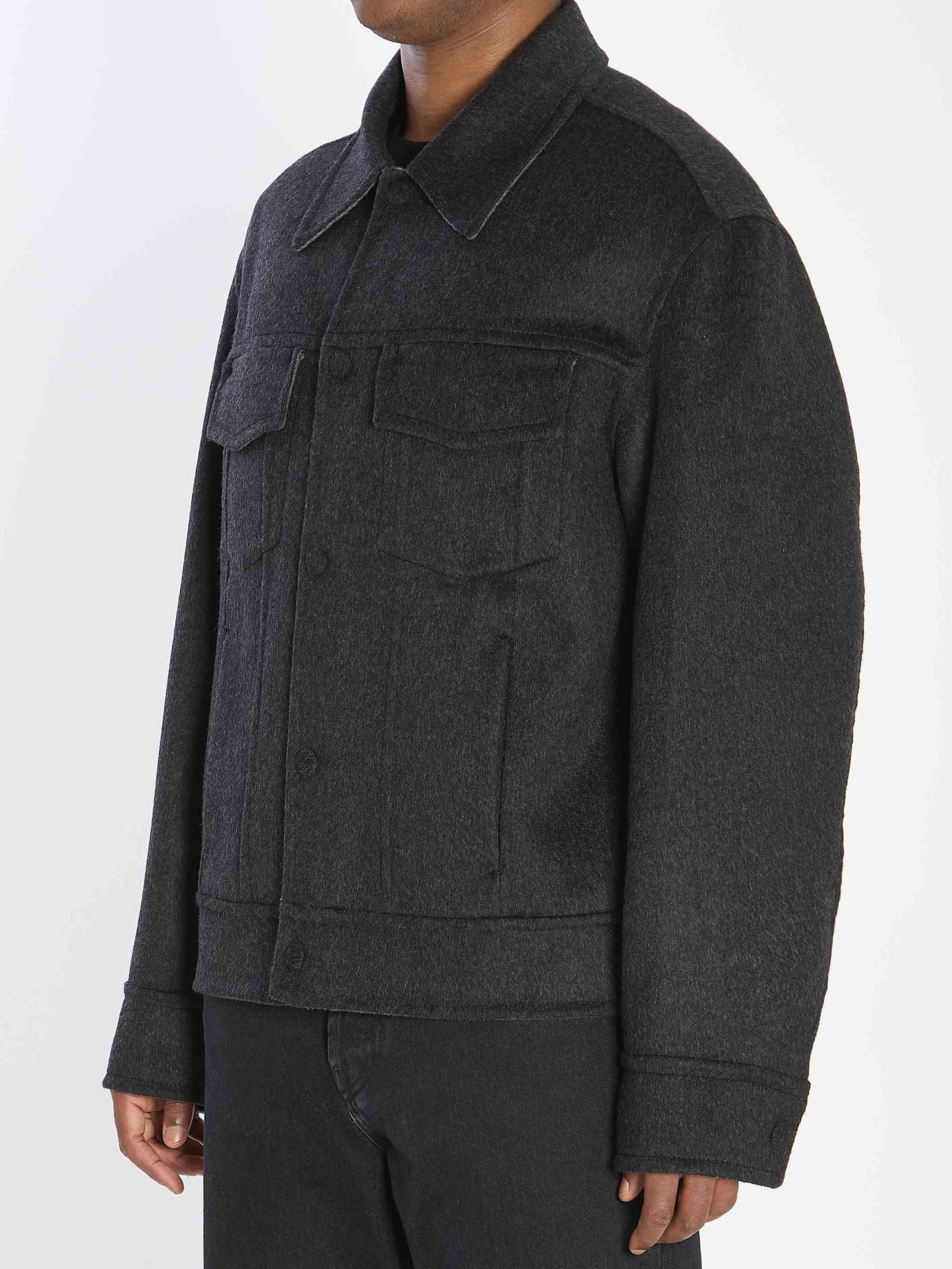 Ami Paris Men Trucker Jacket In Wool - 2