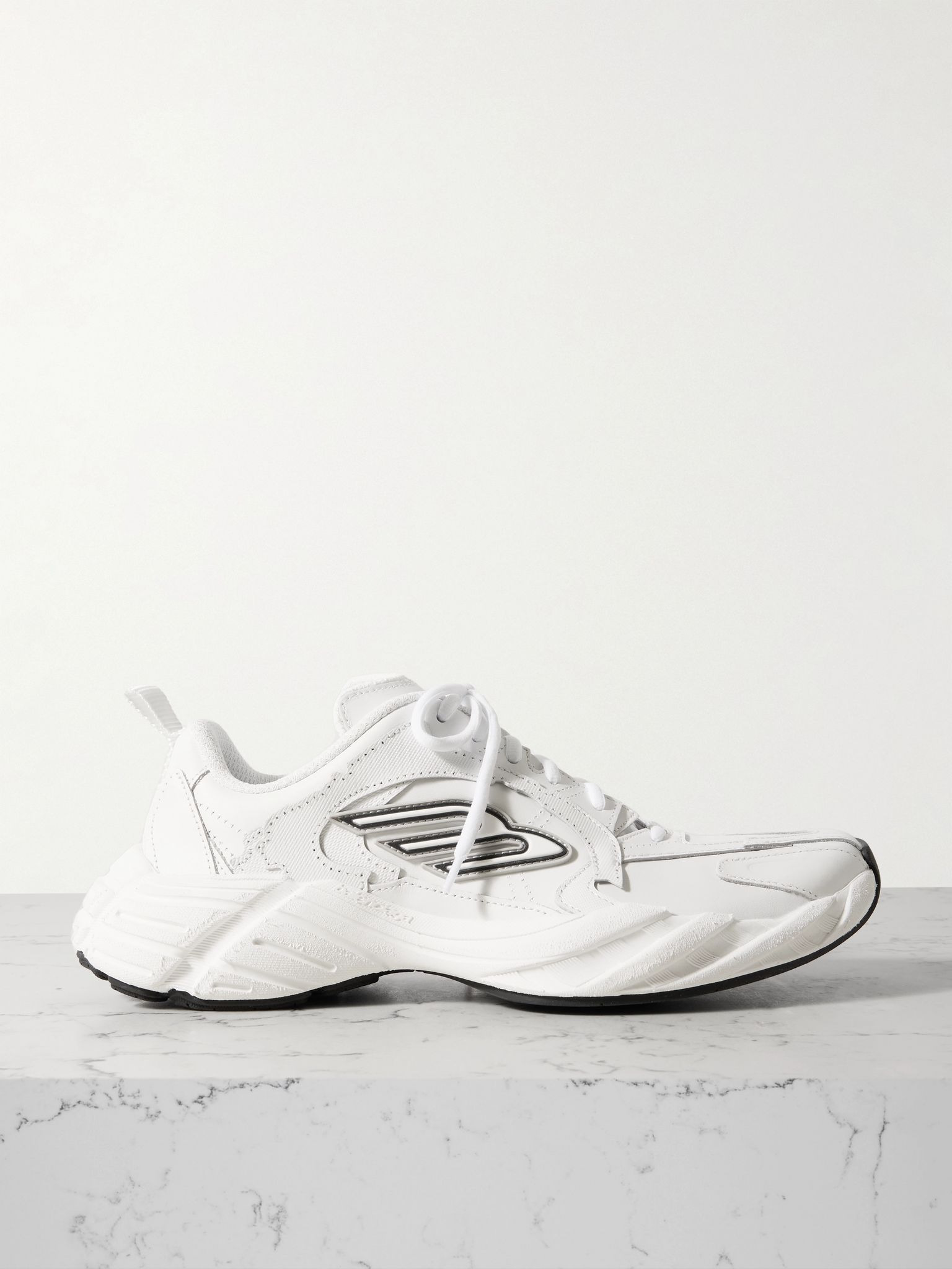 Monday rubber-trimmed leather sneakers White - 1