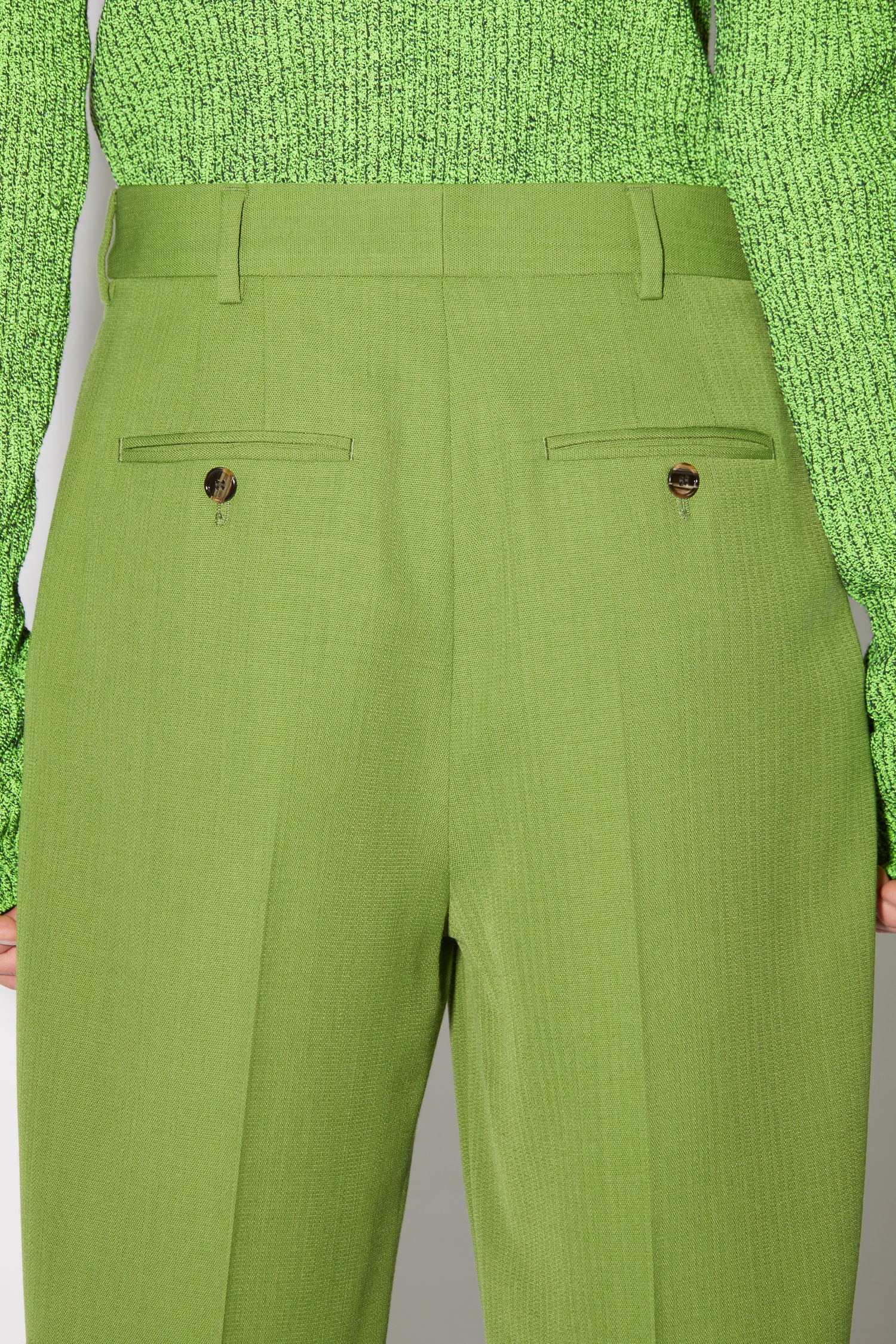 Pleated trousers - Moss Green - 6