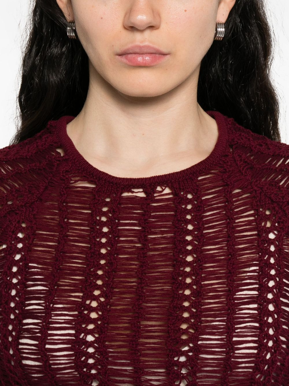open-knit sweater - 5