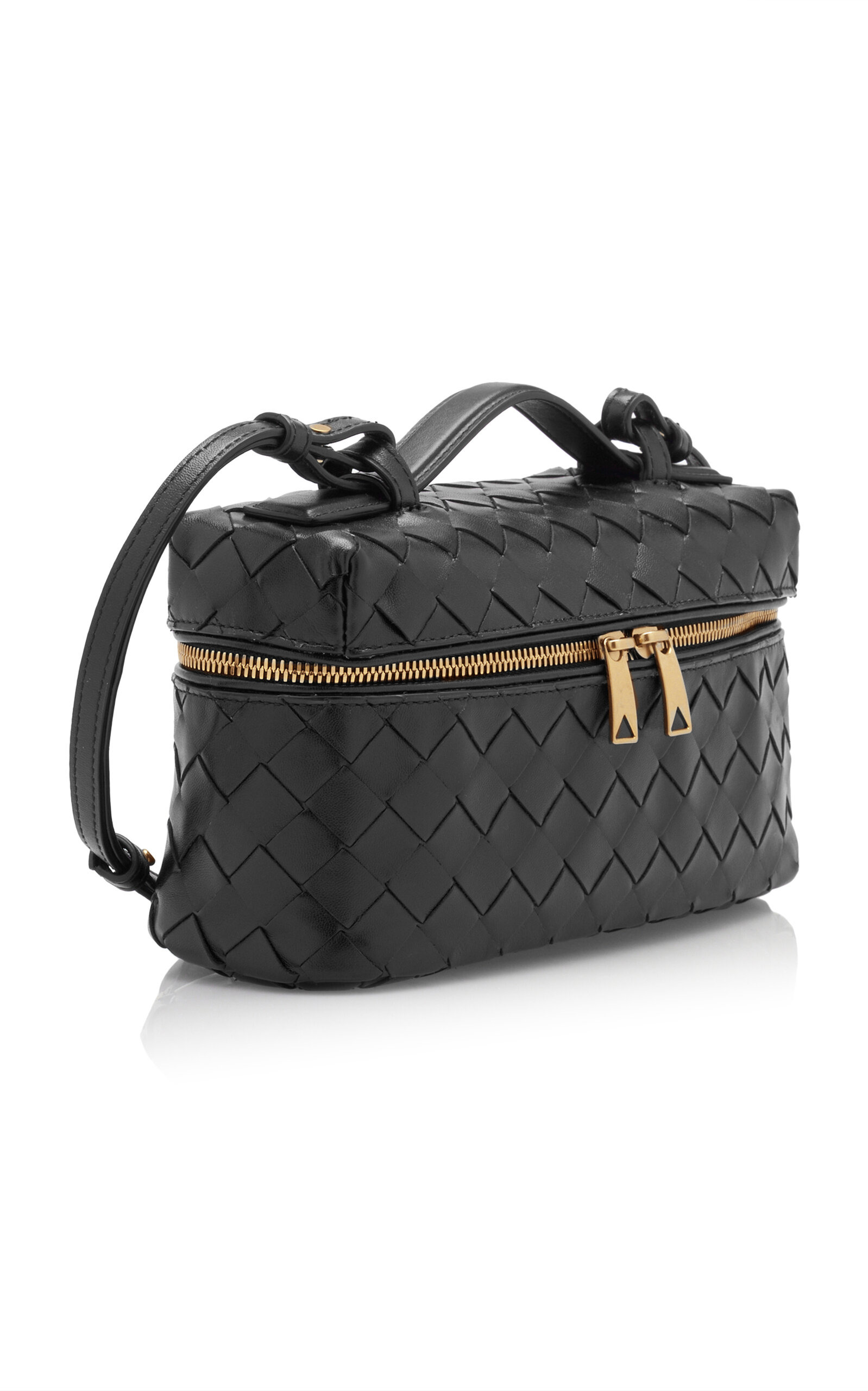 Intrecciato Leather Vanity Case black - 5