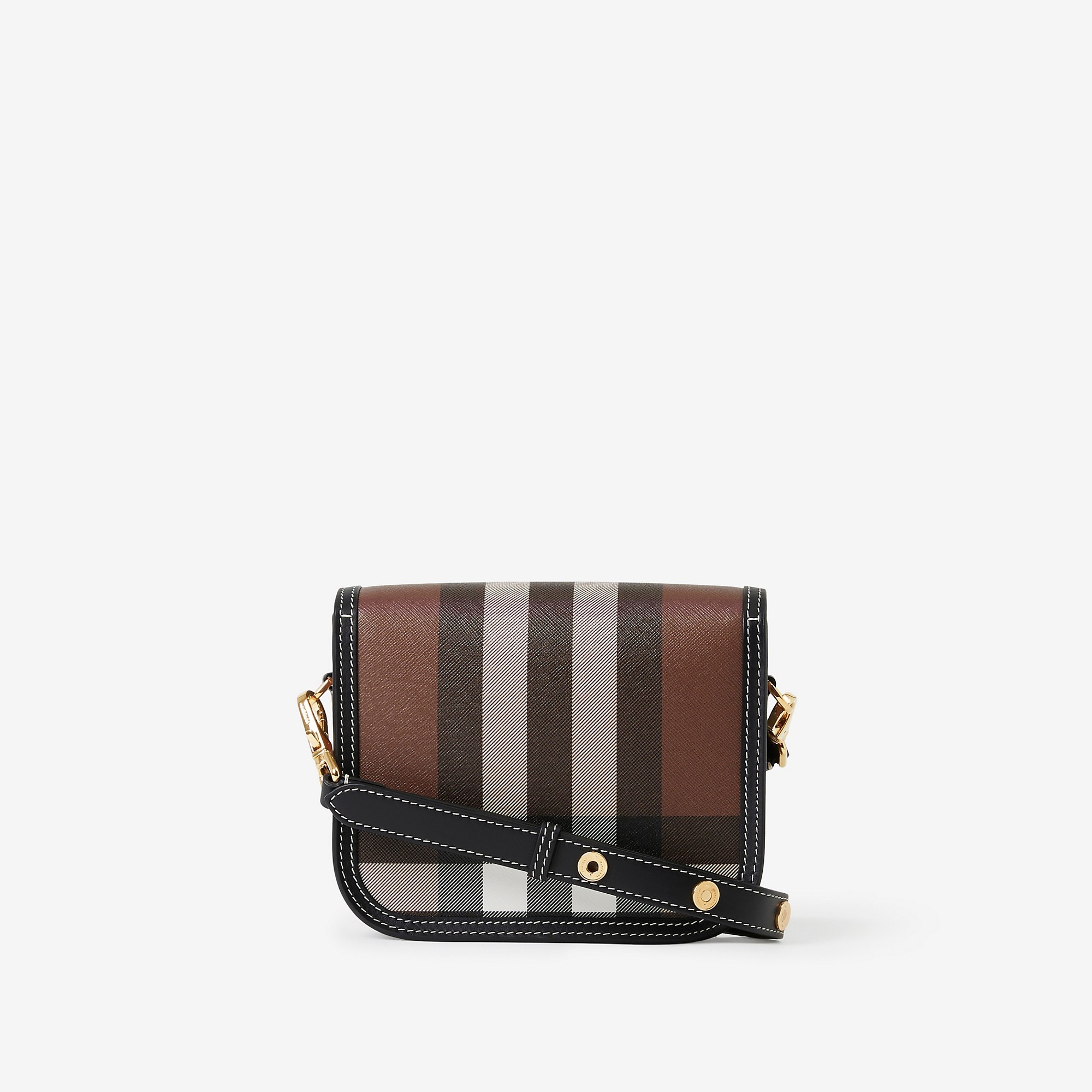 Check and Leather Small Elizabeth Bag - 3