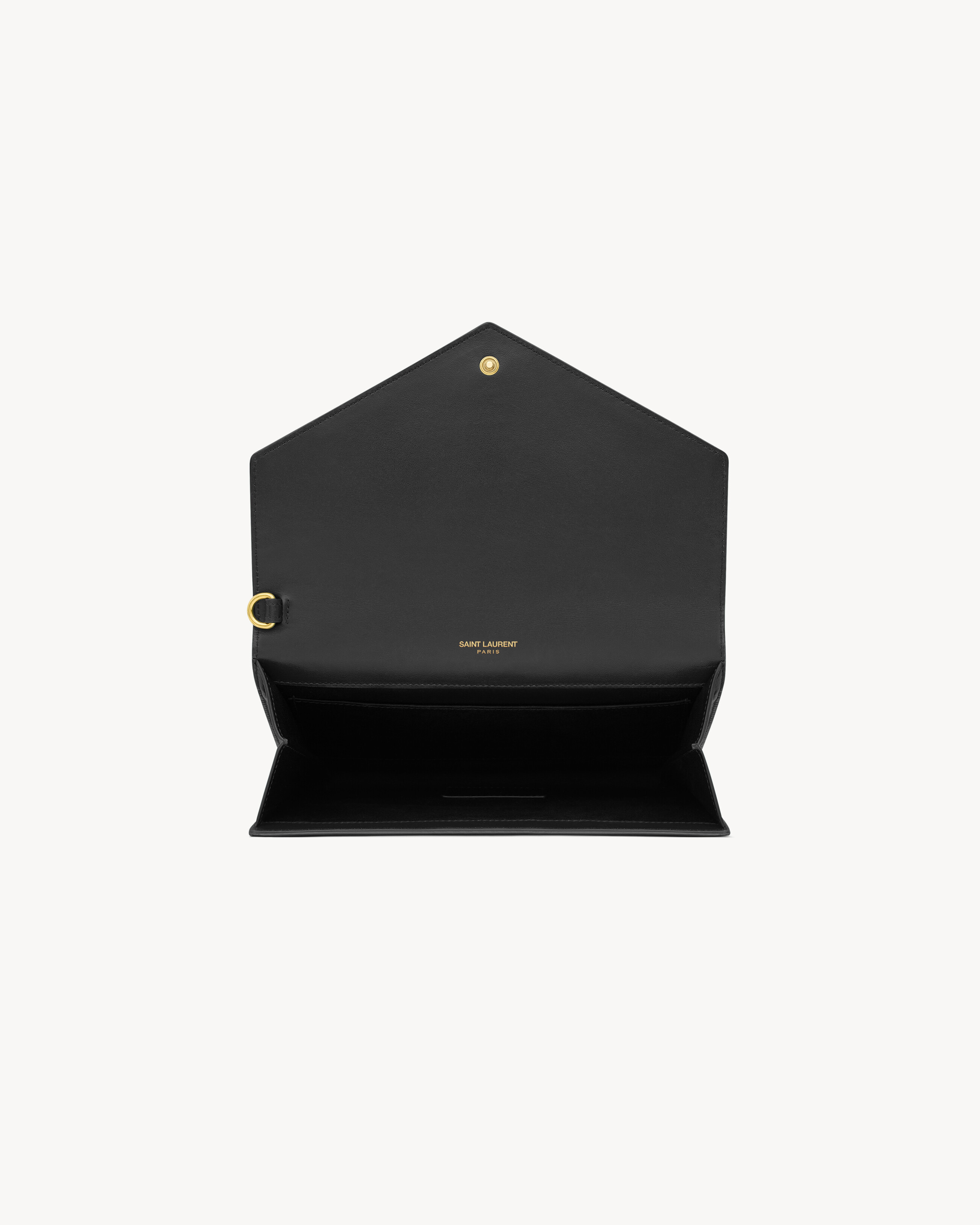 CASSANDRE FLAP POUCH IN CROCODILE-EMBOSSED SHINY LEATHER - 4