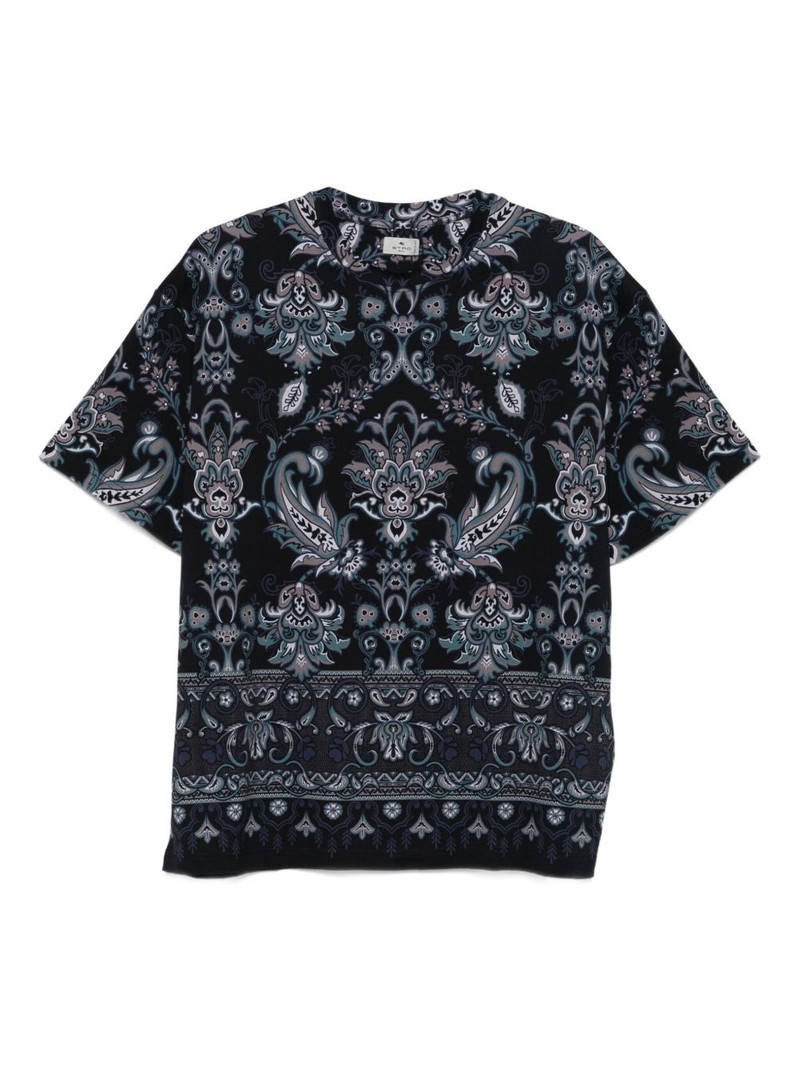 paisley-print cotton T-shirt 1