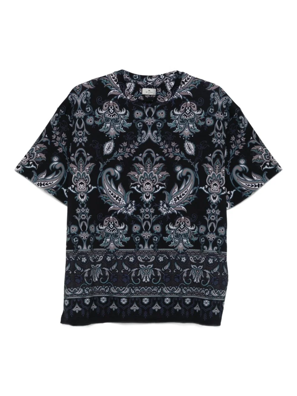 paisley-print cotton T-shirt - 1