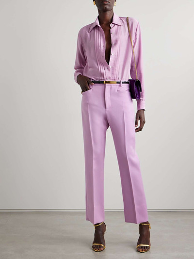 TOM FORD Pleated silk shirt outlook