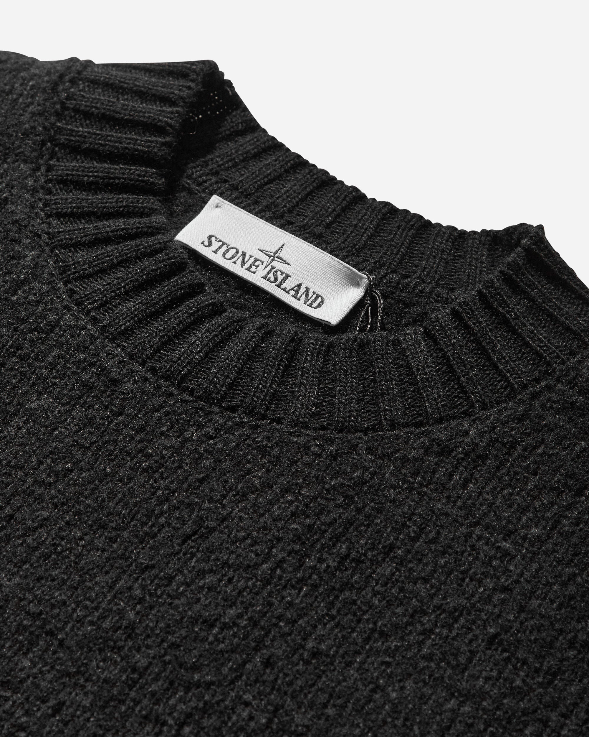 Men's Brushed Wool Knit Sweater Black - 3