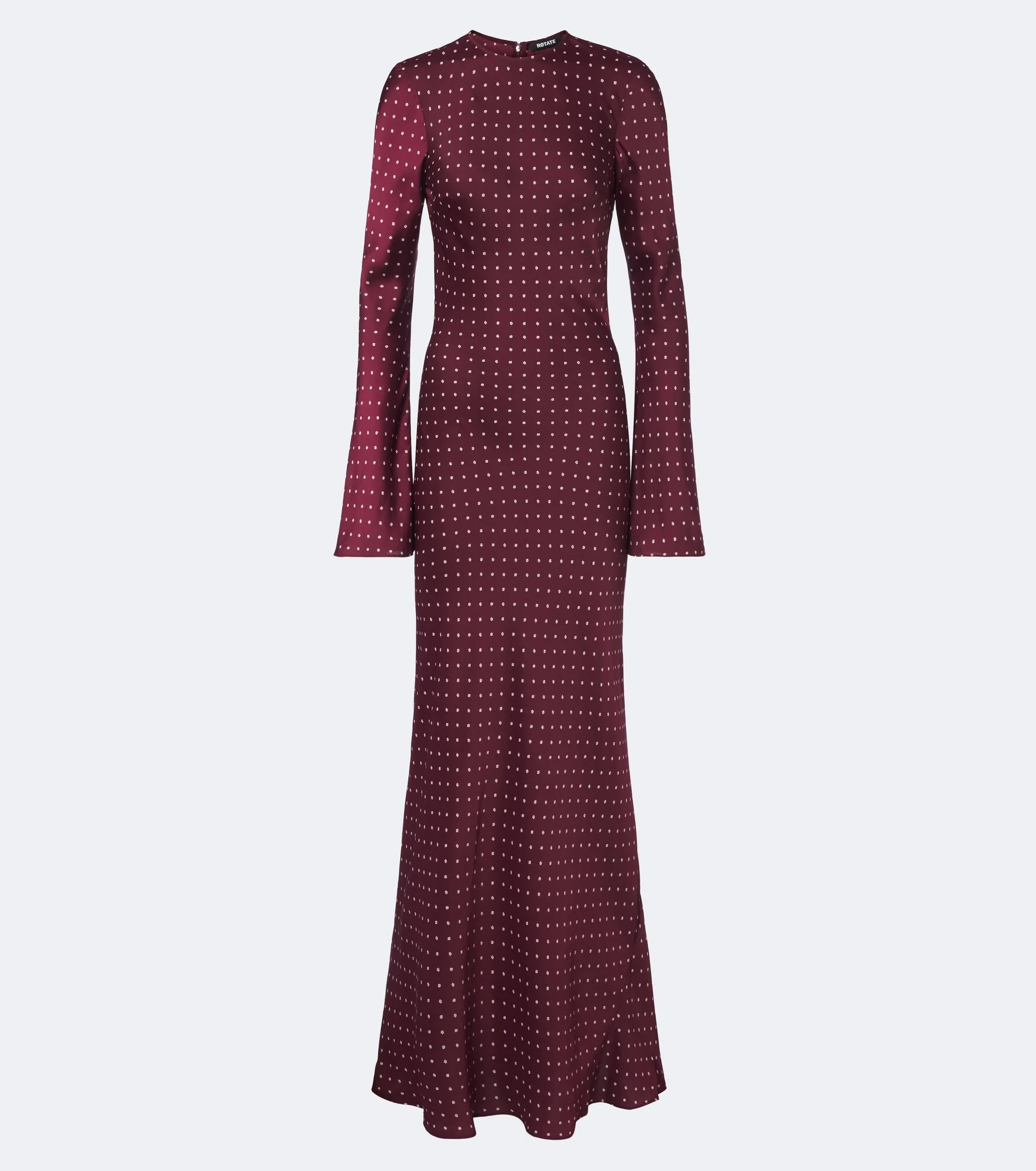Polka-dot satin maxi dress - 1
