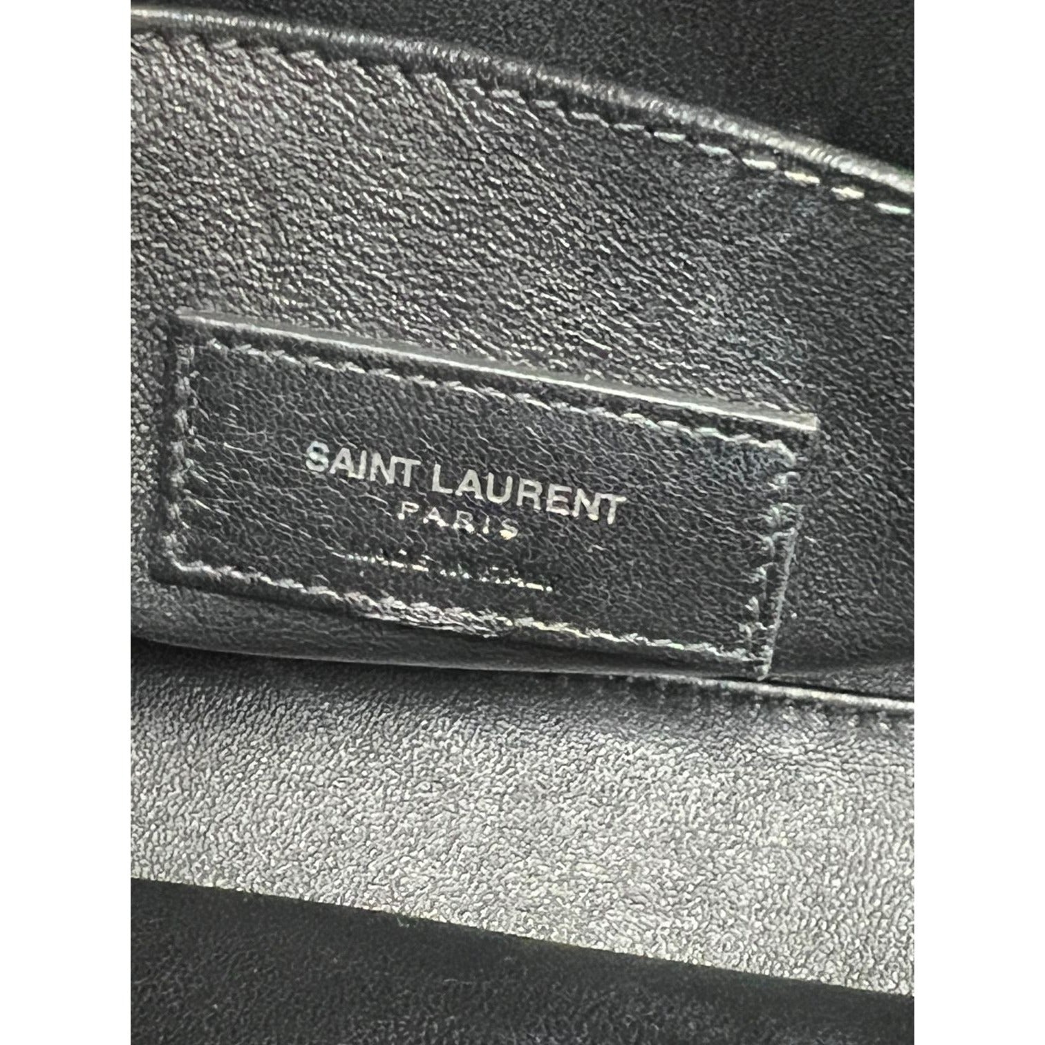 Saint Laurent Sac De Jour Embellished Patches Baby Black Leather Shoulder Bag - 3