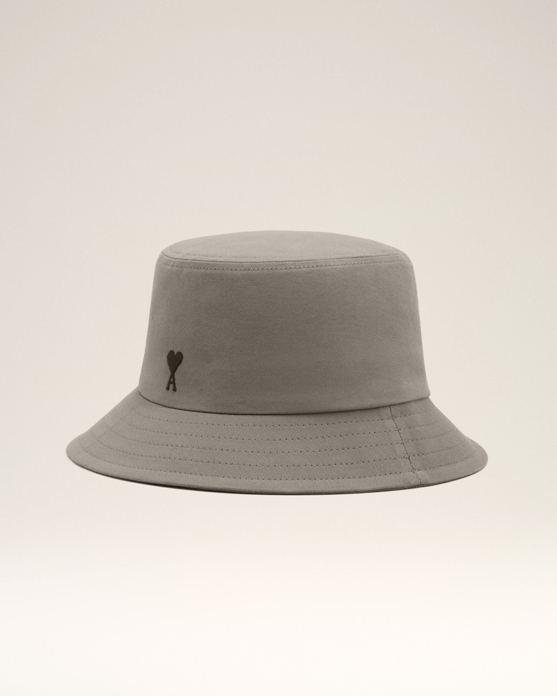 GREY COTTON AMI DE COEUR BUCKET HAT 1