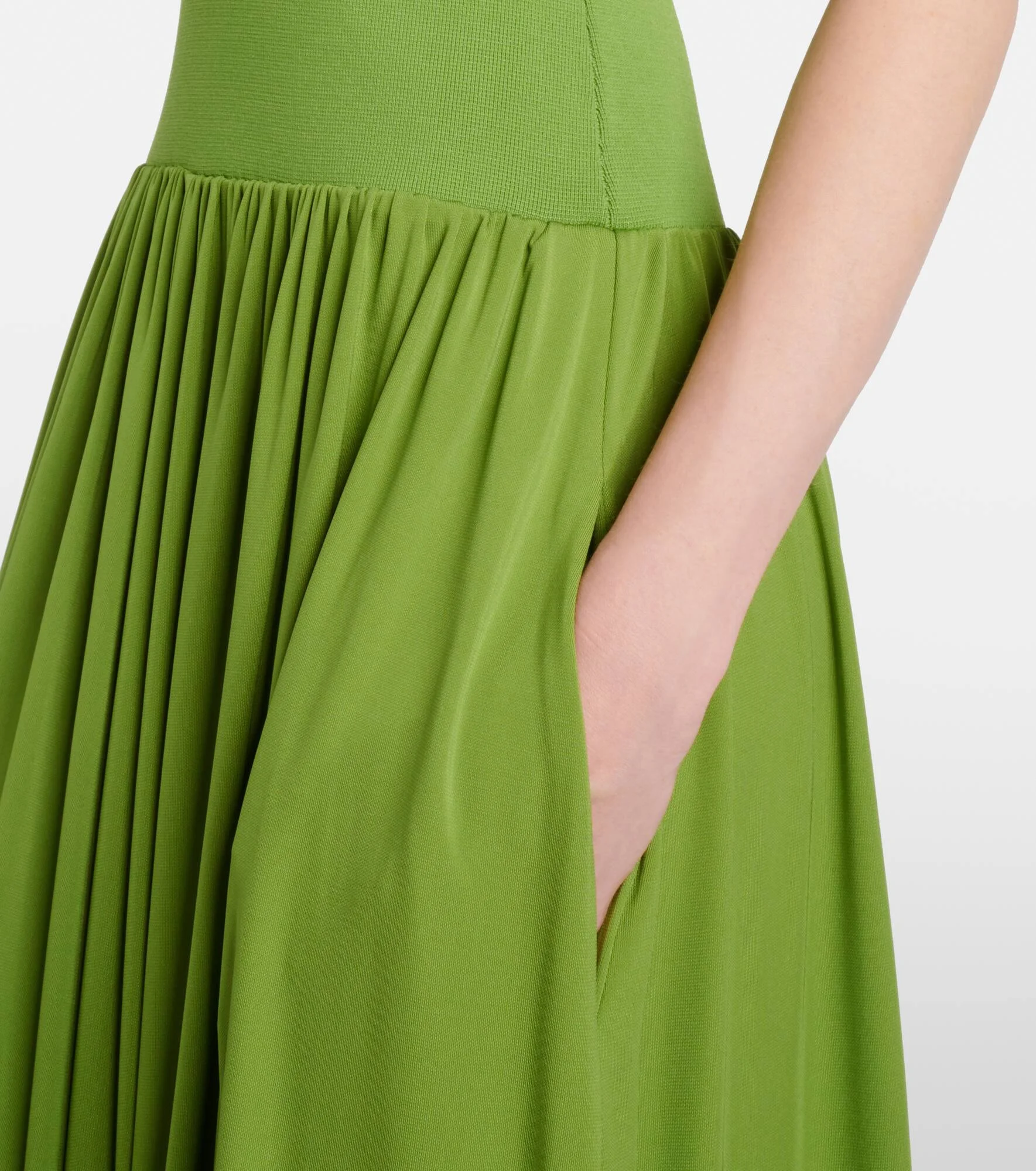chinese dress ladies Amarantha Pleated Jersey Bustier Off-Shoulder Dress