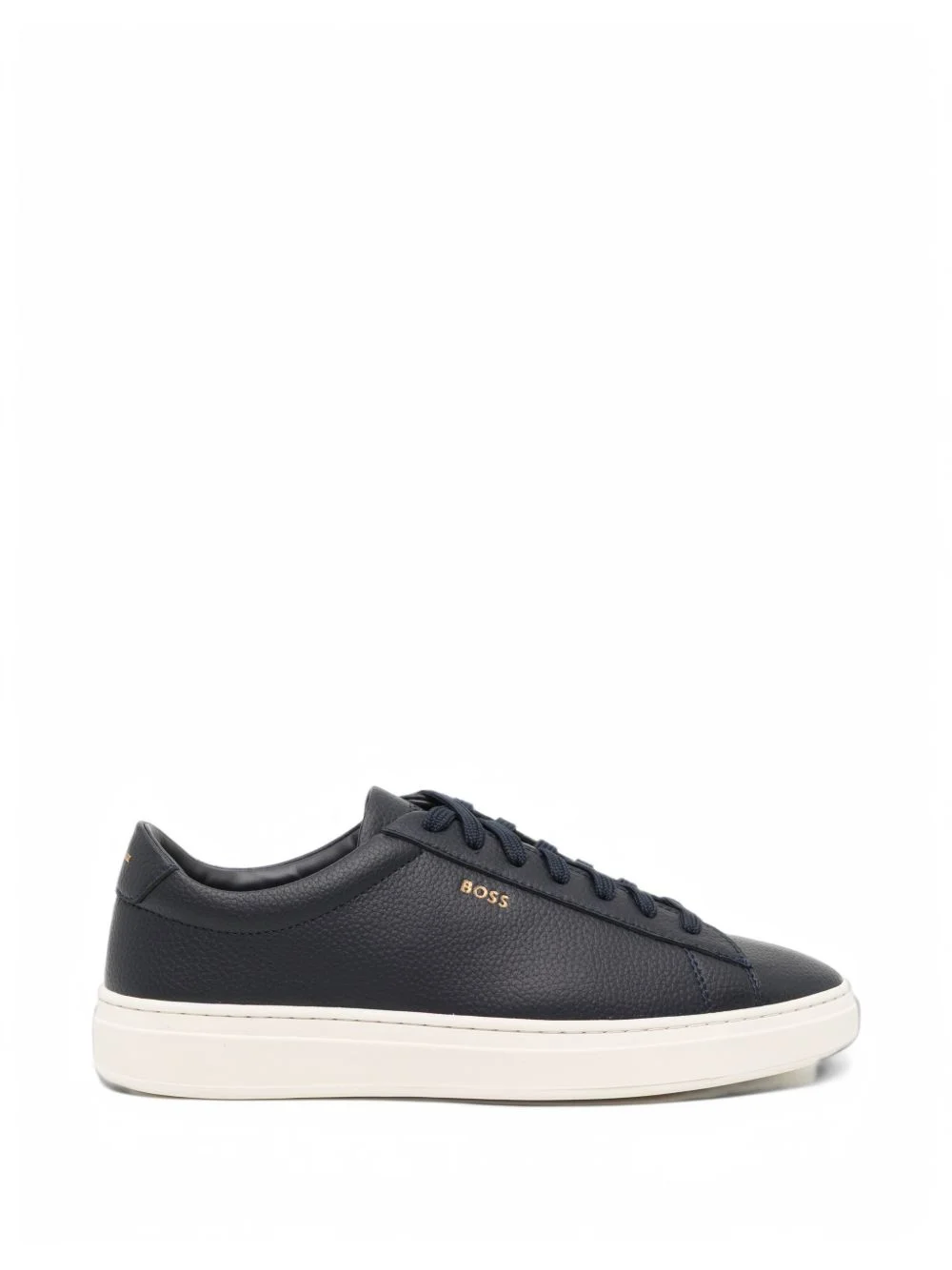 grained leather sneakers - 1