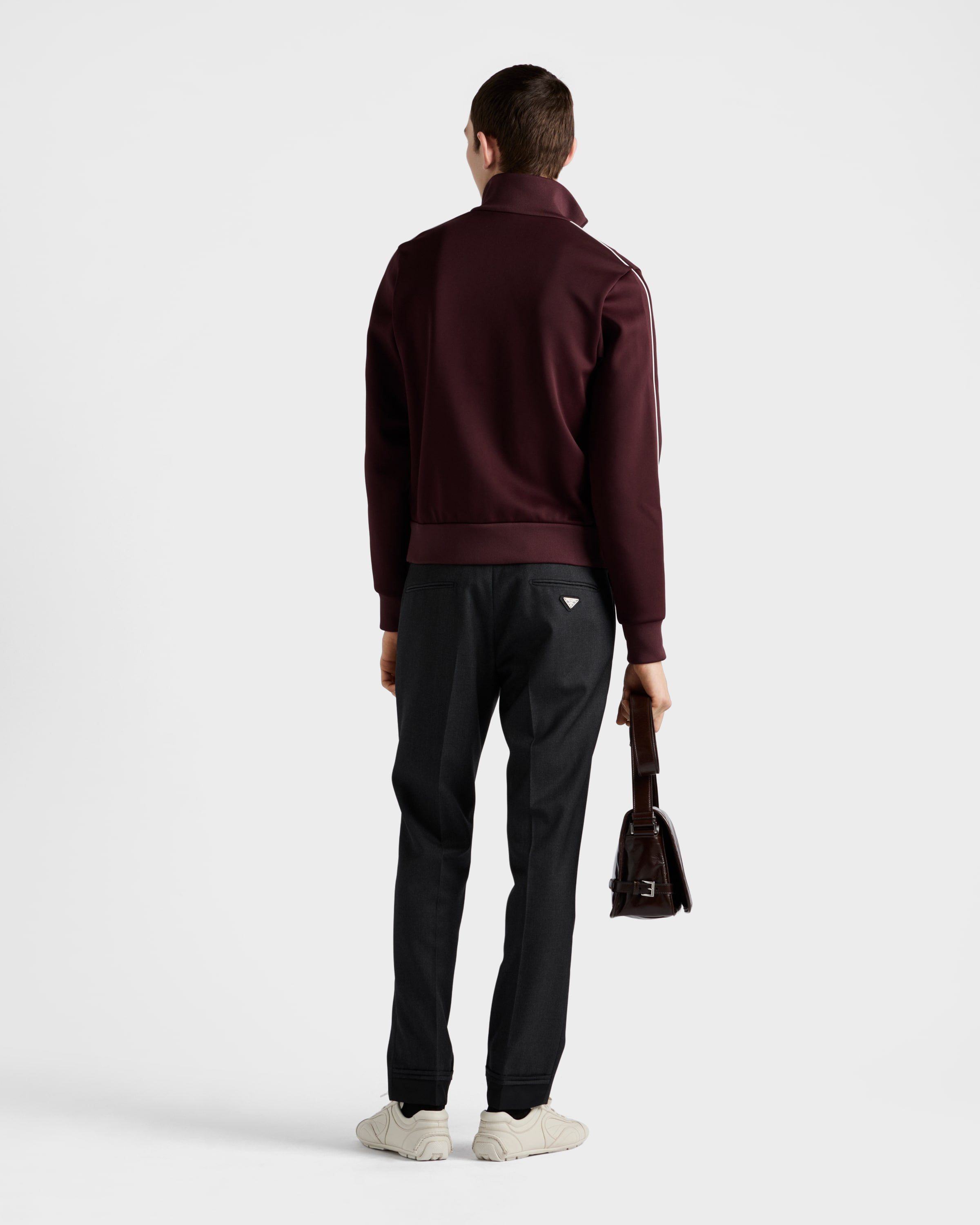 Zippered technical fabric track jacket - 5