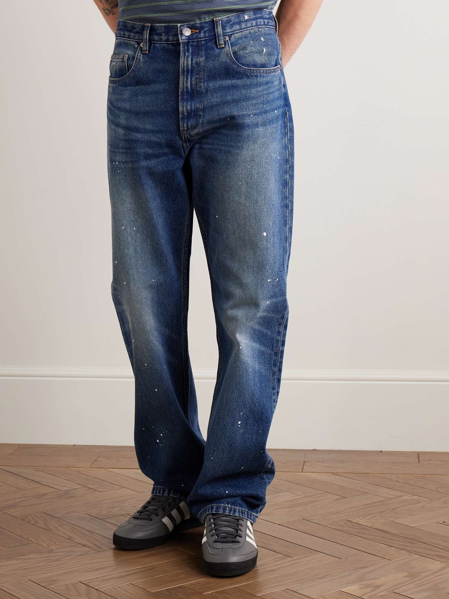 Straight-Leg Paint-Splattered Jeans - 3