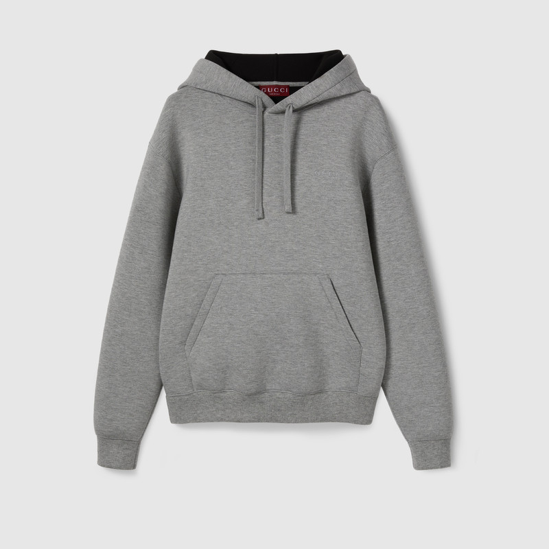 Cotton hooded sweatshirt with print - 1