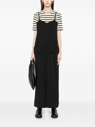 Yohji Yamamoto sleeveless wool dungarees outlook