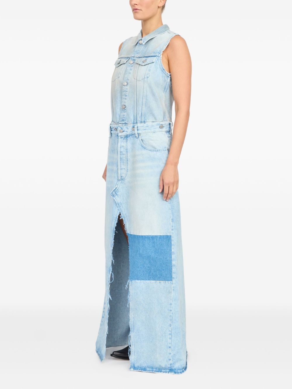 denim maxi dress - 4