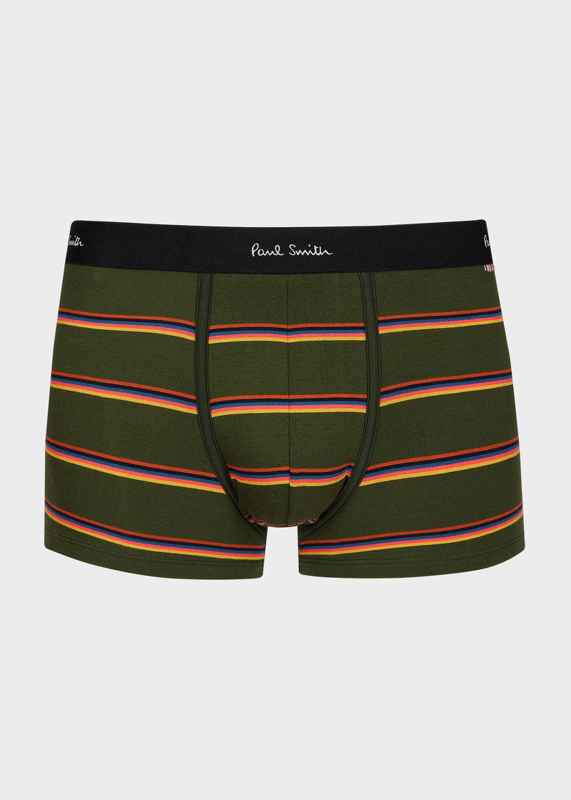 Khaki 'Artist Stripe' Boxer Briefs 1