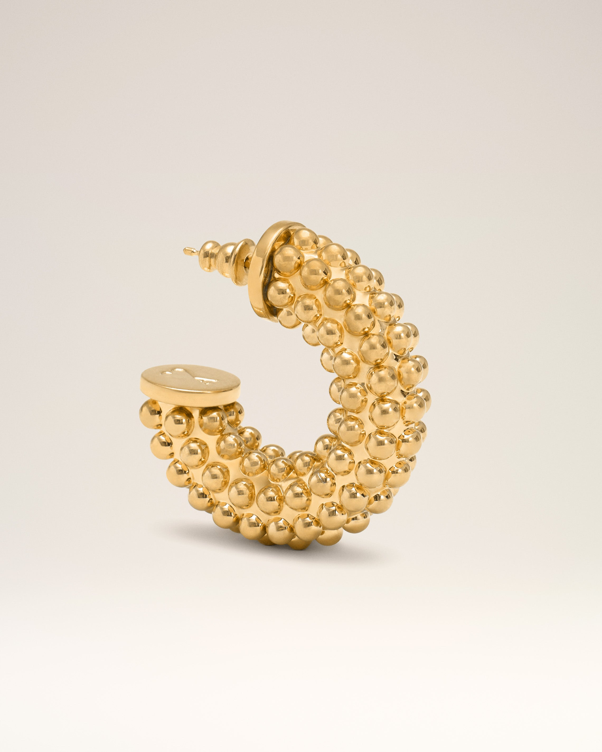 GOLD BRASS PEARL EARRINGS - 4