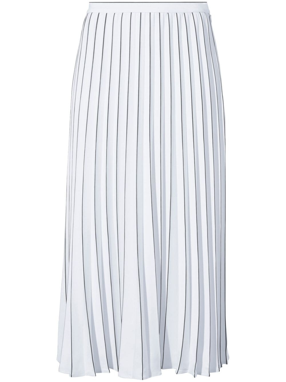 pleated crepe midi skirt - 1