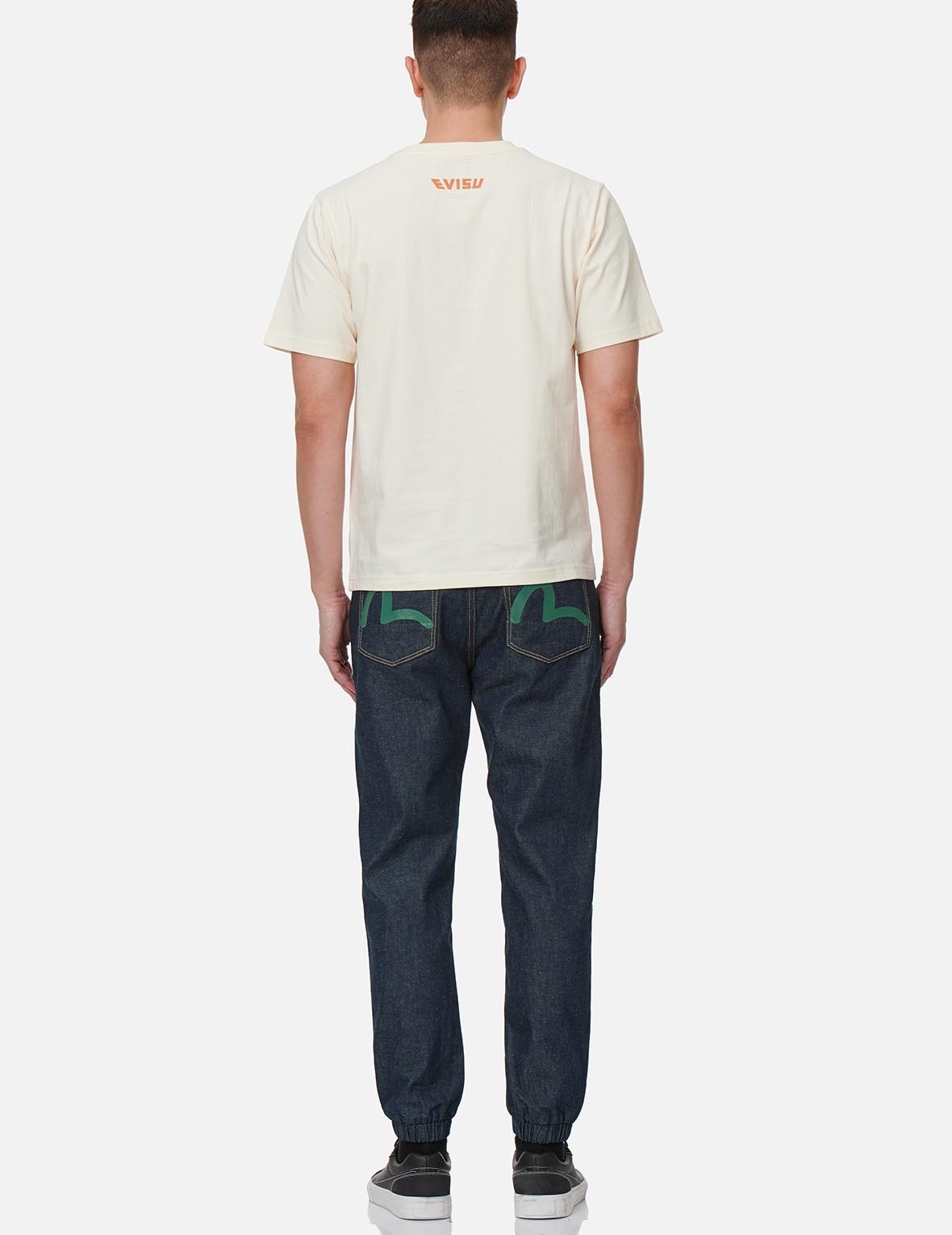 SEAGULL PRINT DENIM JOGGER PANTS - 5