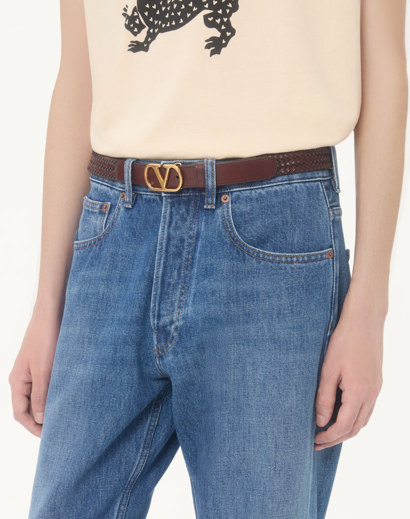 Valentino VLOGO SIGNATURE BRAIDED CALFSKIN BELT 25 MM outlook