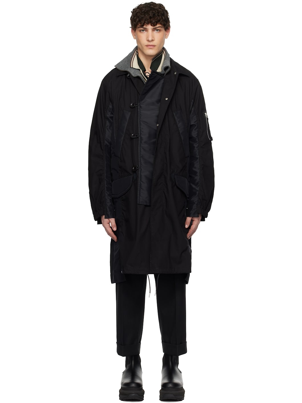 Black Military Coat - 1